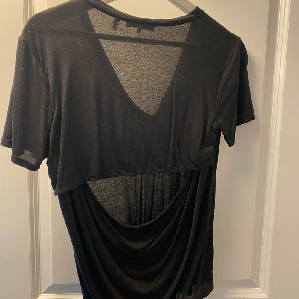 HELMUT LANG draped back t shirt, Small